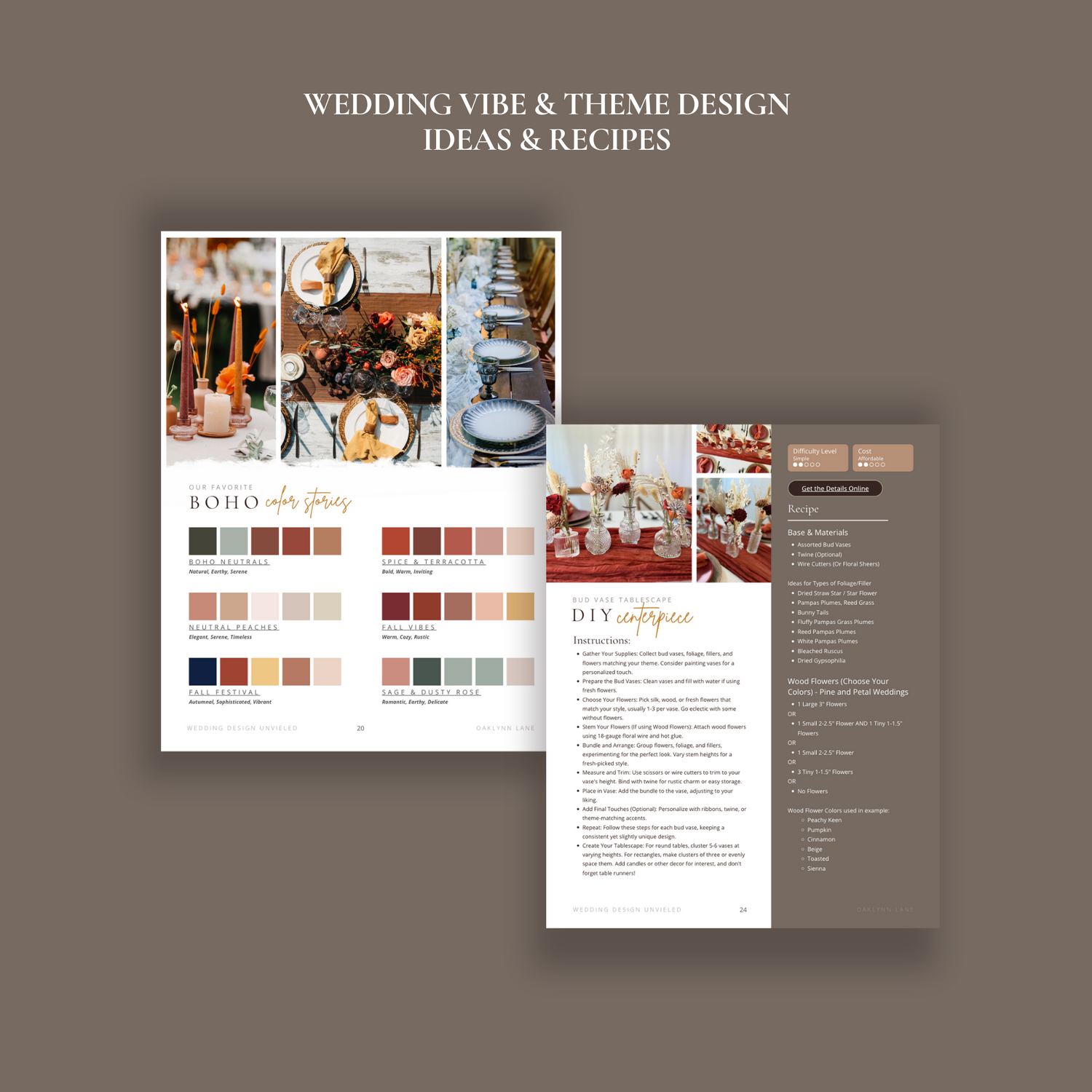 Wedding Design Unveiled - E Book for DIY Brides, Coordinators and Planners!