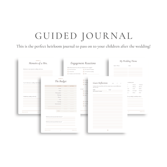 Memoirs of a Mrs. Journal - Heirloom Storytelling Wedding Journal