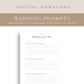 DIGITAL DOWNLOAD Memoirs of a Mrs - Bride to Be Wedding Printable Journal - Engagement Journal - Keepsake Wedding Journal - 8.5x11" PDF