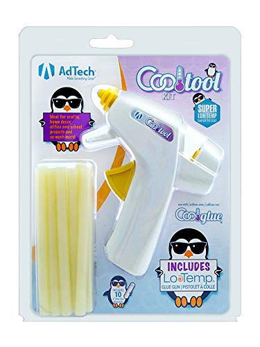 AdTech Ultra Low-Temp Cool Tool | Mini Hot Glue Gun for Safe Crafting | Children and Kids | Item #05690 , White
