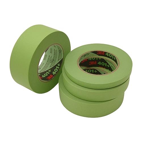 3M 401+ High Performance Masking Tape, 1 Inch x 60 Yards, Green