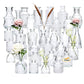 Brajttt Glass Bud Vase Set of 32 pcs,Vase for Flowers,Small Vases for Centerpieces,Clear Vases in Bulk, Vintage Glass Bottles for Rustic Wedding Home Table Decorations …