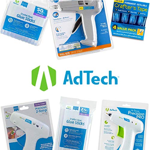 AdTech Hot Glue Sticks 4" Full Size, Clear, 50 Sticks