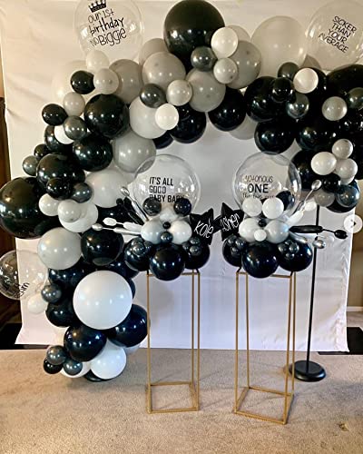 YALLOVE 2 Pack 23.75 Inch Gold Wedding Flower Stand Metal Vase Column Stand Geometric Centerpiece Vase for Home Party Wedding Decorations, Rectangular Flower Display Rack