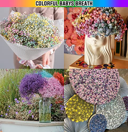 JIFTOK Babys Breath Artificial Flowers, 12 Pcs Fake Flowers Gypsophila Bouquet Fall Flowers Artificial for Decoration, Real Touch Silk Flower for Wedding Christmas DIY Party Home Garden Office(White)
