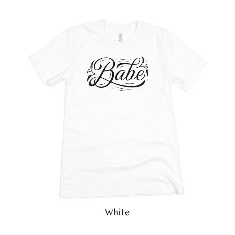 Babe Short-Sleeve Tee - Bach Weekend and Bridal Proposal Box Shirt - Plus Sizes Available! by Oaklynn Lane - white tshirt