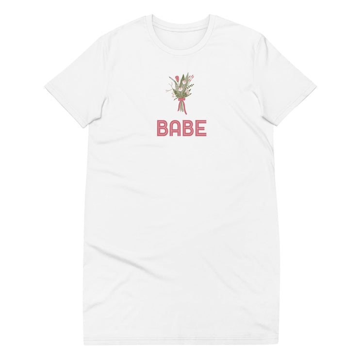 Babe Tshirt Bridesmaid Coverup Organic cotton t-shirt dress by Oaklynn Lane - white tshirt dress