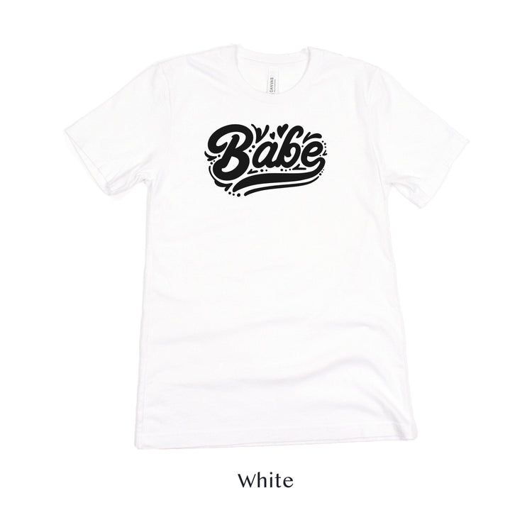 Babe - Wedding Party - Bach Party Short-sleeve Tee by Oaklynn Lane - white tshirt for bridesmaid