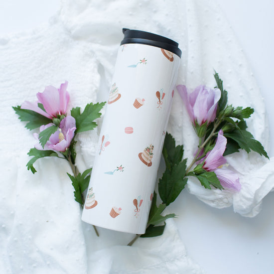 Whisked Away Cake Pattern - Gift for Cake Baker - Cute Bakery Owner Thermal Tumbler 16 oz.