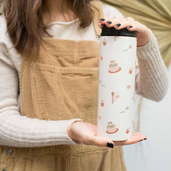 Whisked Away Cake Pattern - Gift for Cake Baker - Cute Bakery Owner Thermal Tumbler 16 oz.