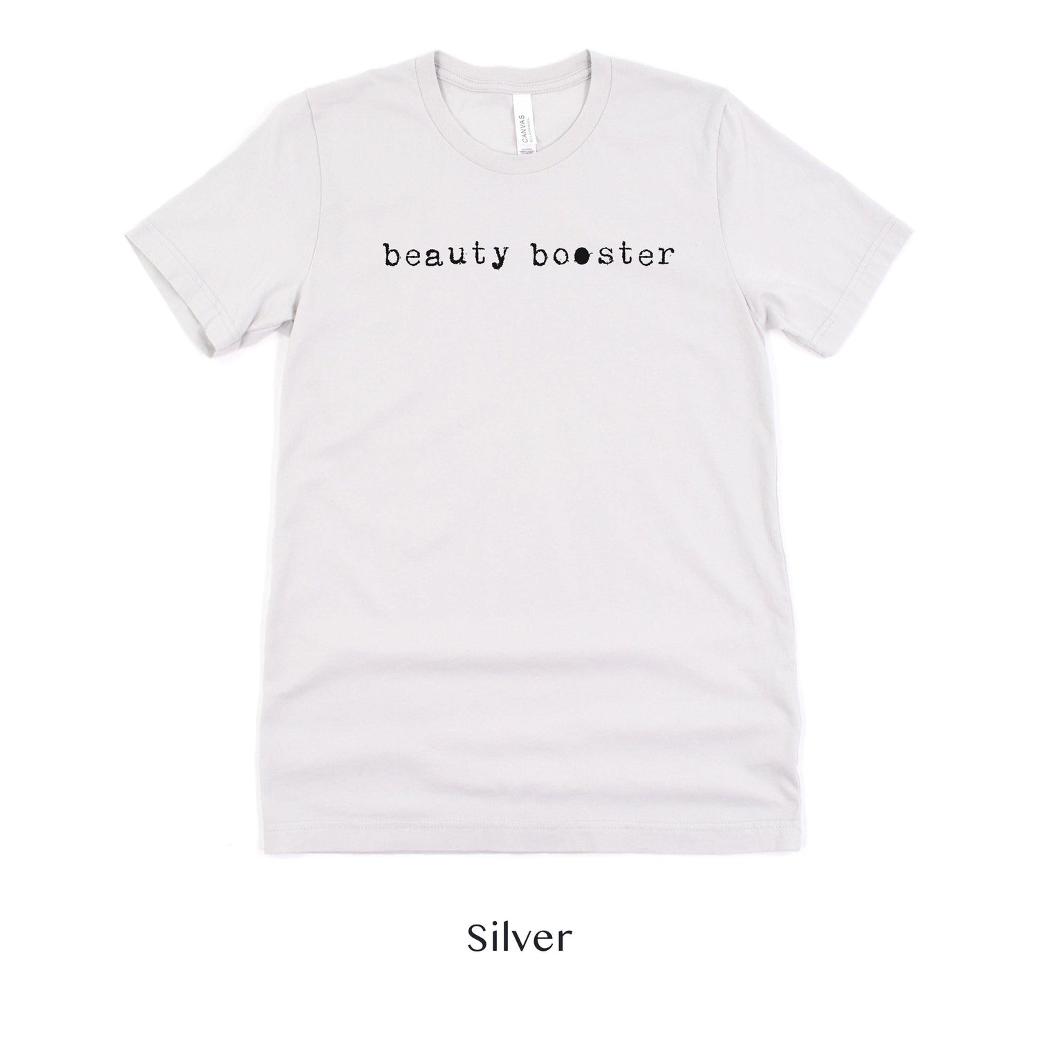 Beauty Booster - Hair and Makeup Artist shirt - HMUA Short-sleeve Tee by Oaklynn Lane - silver