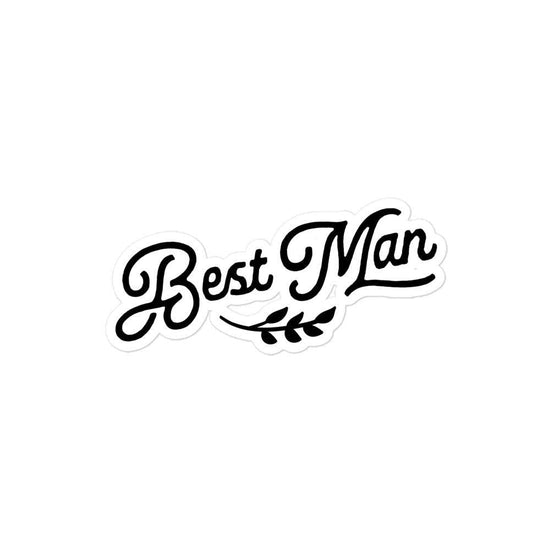 Best Man Proposal Box Bubble-free Sticker by Oaklynn Lane
