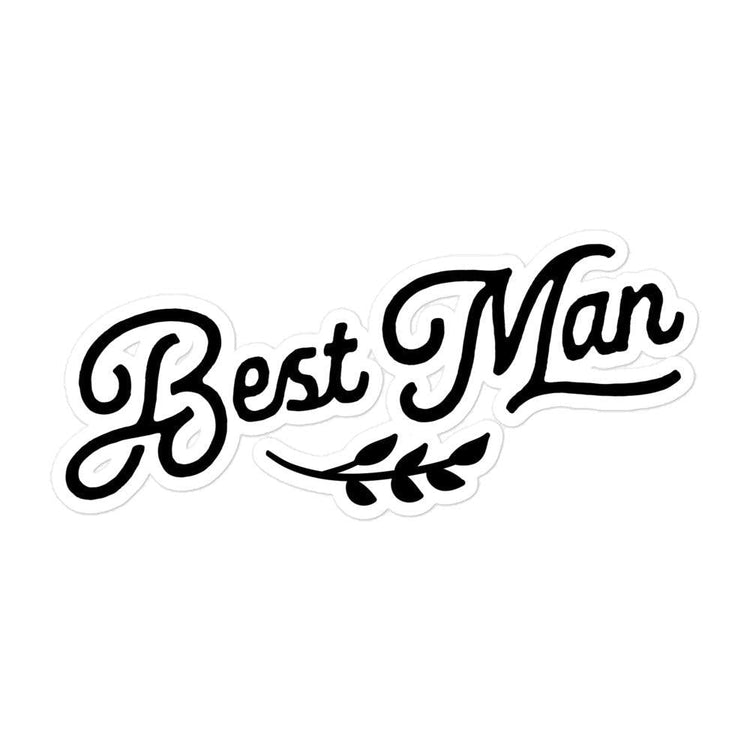 Best Man Proposal Box Bubble-free Sticker by Oaklynn Lane