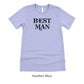 Best Man Retro Short-sleeve Tee by Oaklynn Lane - Heather Blue Shirt