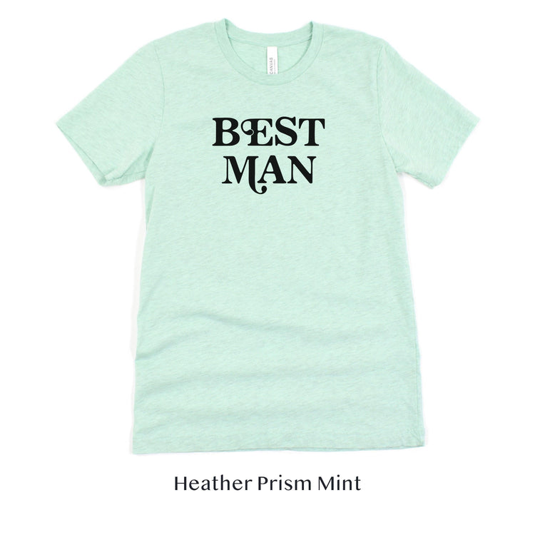Best Man Retro Short-sleeve Tee by Oaklynn Lane - Mint Shirt