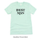 Best Man Retro Short-sleeve Tee by Oaklynn Lane - Mint Shirt