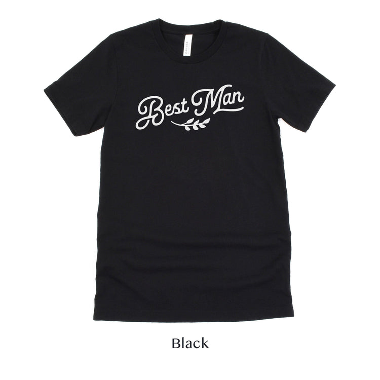 Best Man Short-Sleeve Tee - Small-5x Sizes Available by Oaklynn Lane - Black Shirt