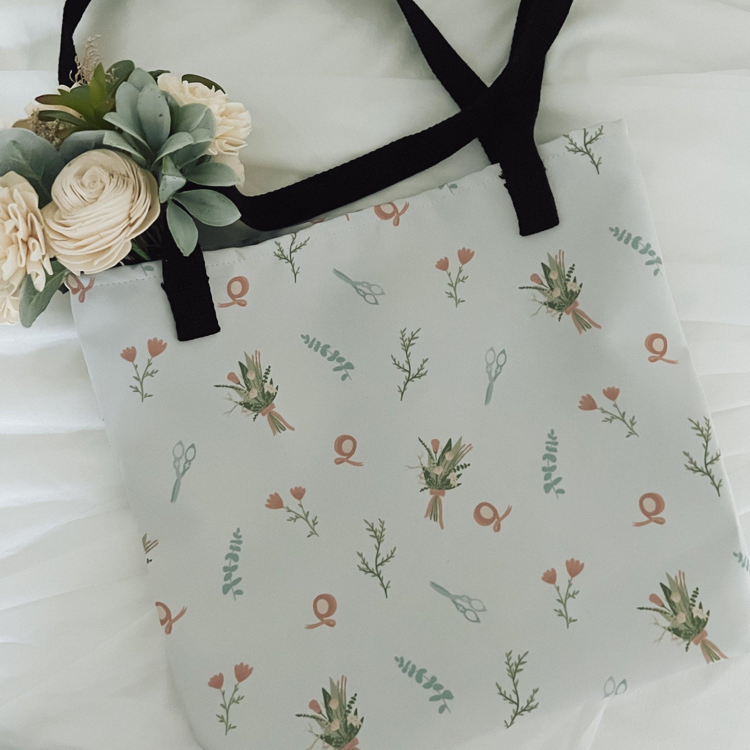 Bloom Beauty Florist Tote bag - Floral Designer Bag - Gift for Flower Shop by Oaklynn Lane