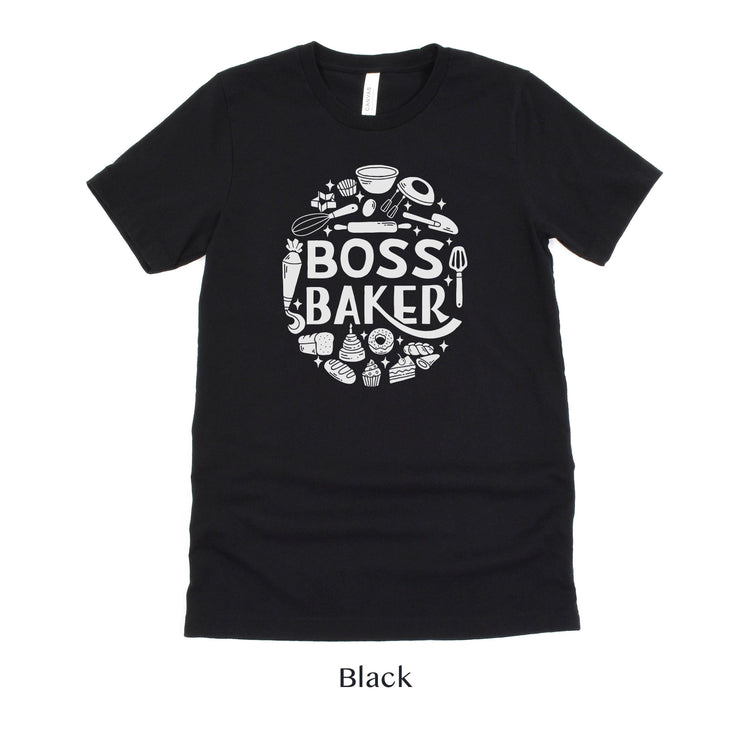 Boss Baker Wedding Cake Short-sleeve Tshirt by Oaklynn Lane - Wedding Professional Shirt