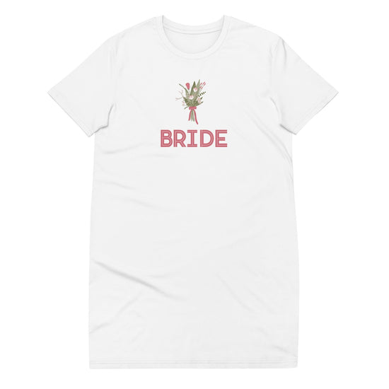Bride Organic cotton t-shirt dress - Swim Coverup by Oaklynn Lane - White
