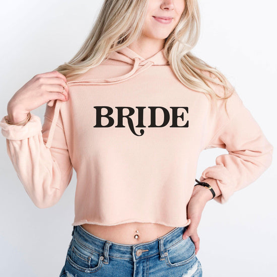 Bride Peach Crop Hoodie by Oaklynn Lane