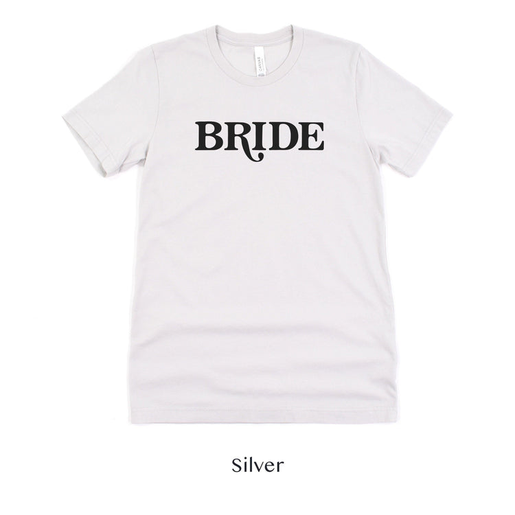 Bride Retro Short-sleeve Tee by Oaklynn Lane - Silver Shirt