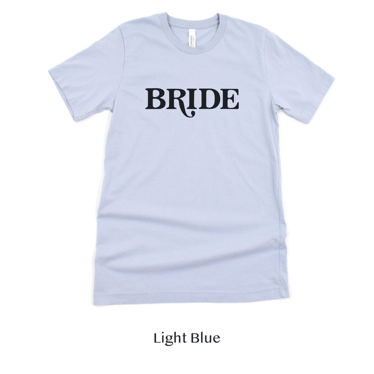 Bride Retro Short-sleeve Tee by Oaklynn Lane - Light Blue Shirt