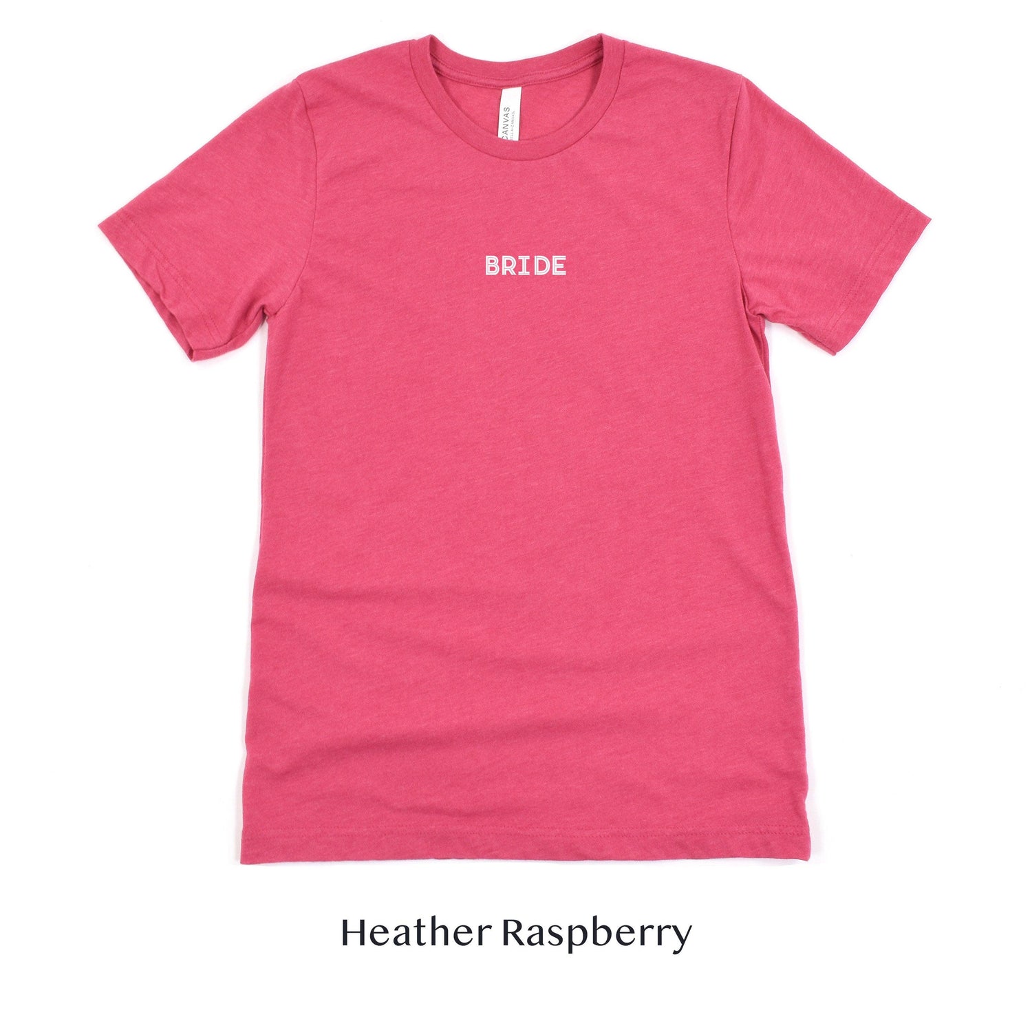 Bride Shirt - Matching Wedding Party Tshirts - Bachelorette Party Tee - Unisex t-shirt by Oaklynn Lane - Hot Pink Raspberry Shirt