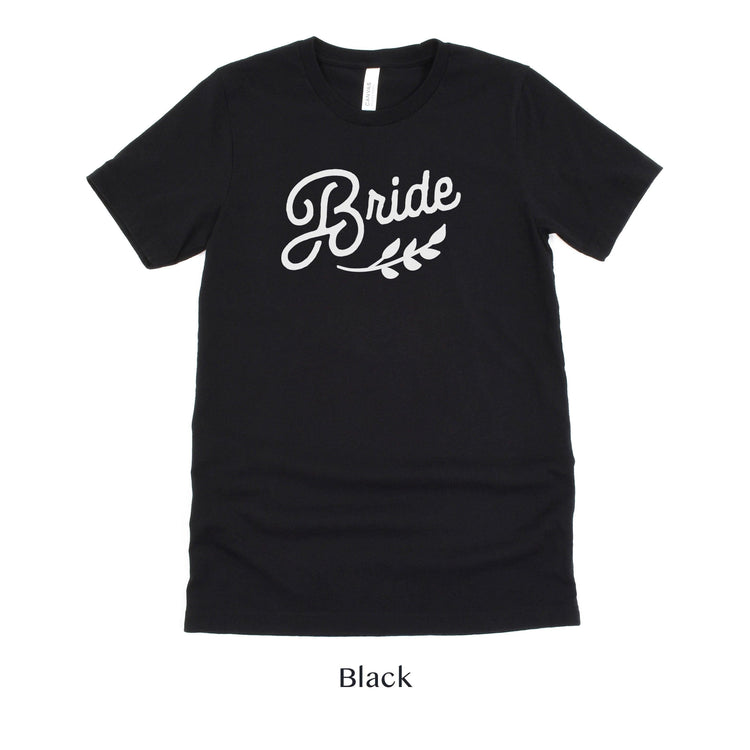 Bride - Wedding Party Short-Sleeve Tee - Plus Sizes Available by Oaklynn Lane - Black Shirt