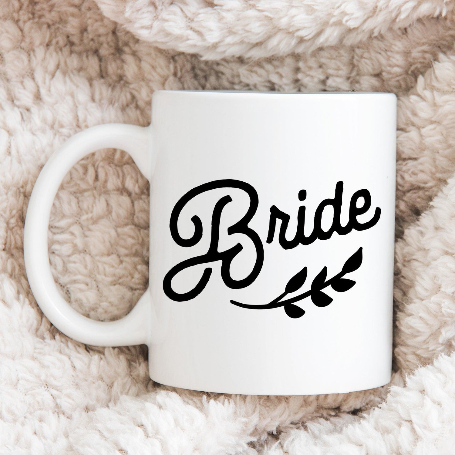 Bride White Glossy Coffee Mug by Oaklynn Lane