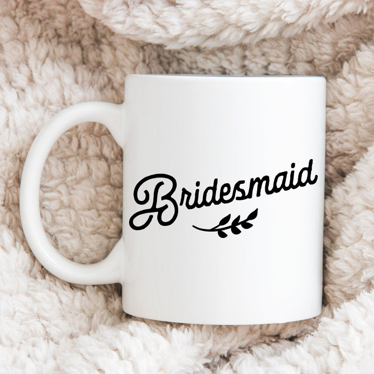Bridesmaid White Glossy Coffee Mug by Oaklynn Lane