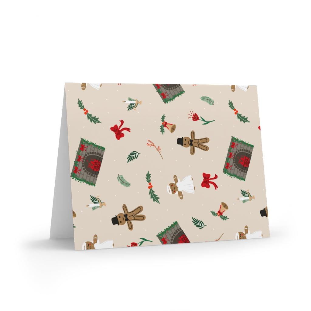 Christmas Gingerbread Bride and Groom Wedding Thank You, Congratulations and Greeting Note cards (8, 16, or 24 pcs) by Oaklynn Lane