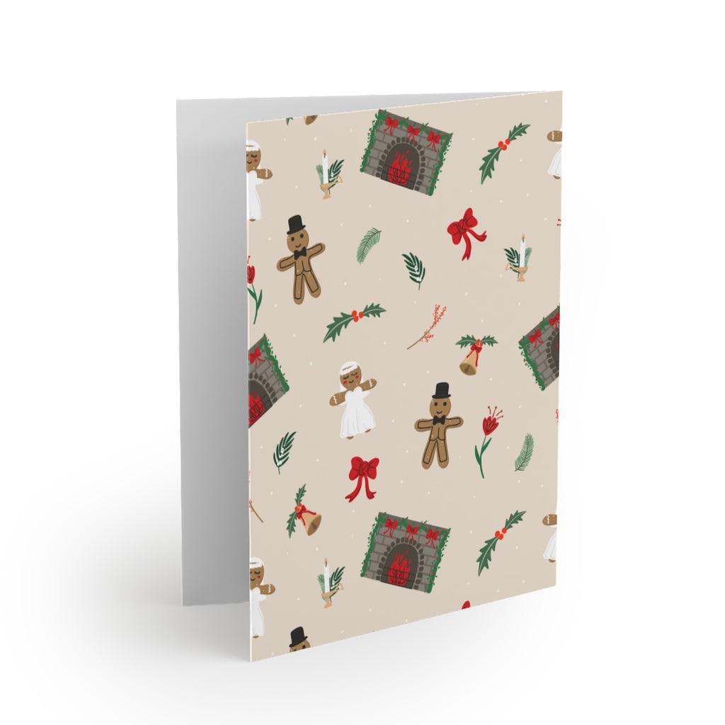 Christmas Gingerbread Bride and Groom Wedding Thank You, Congratulations and Greeting Note cards (8, 16, or 24 pcs) by Oaklynn Lane