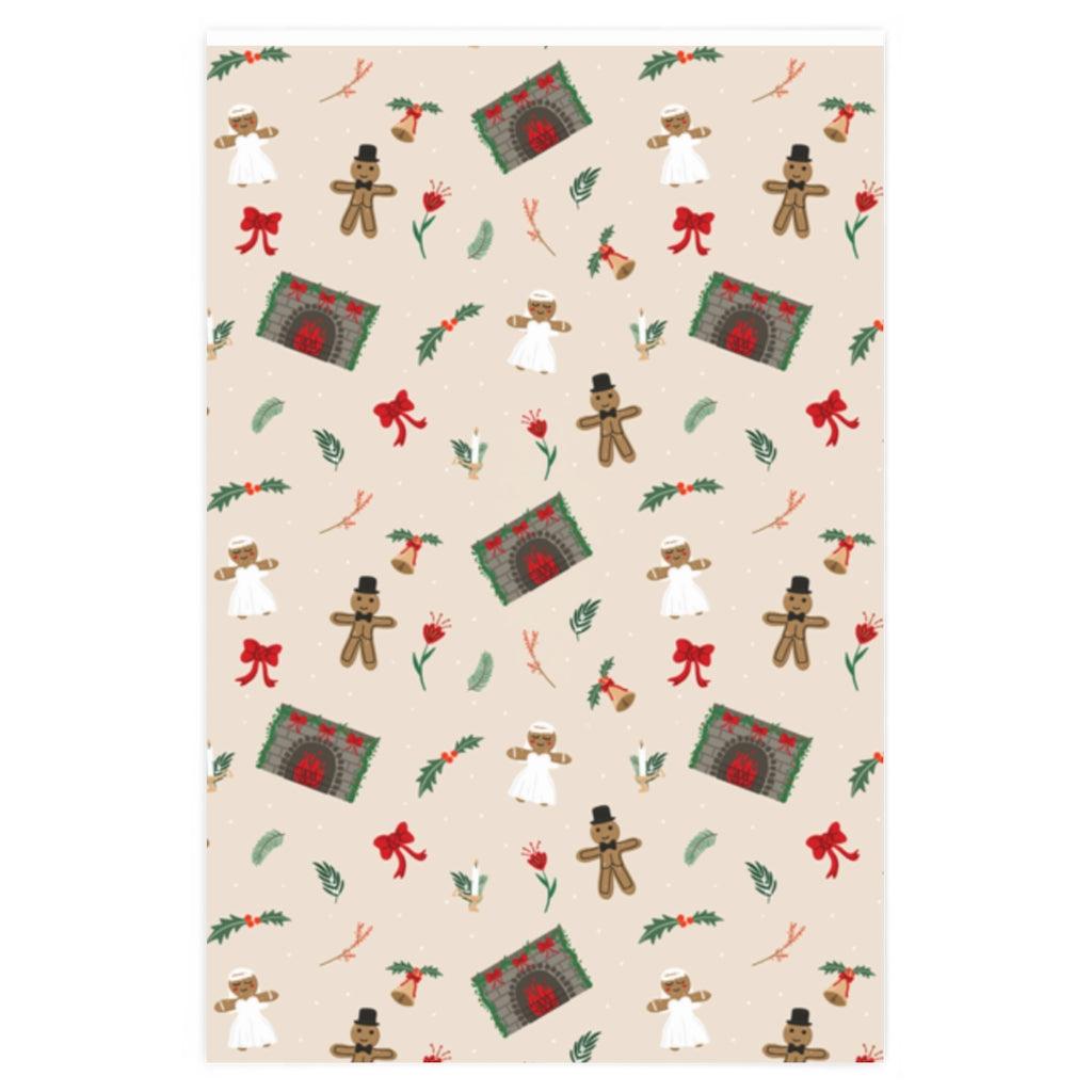 Christmas Wedding Gift Wrapping Paper by Oaklynn Lane