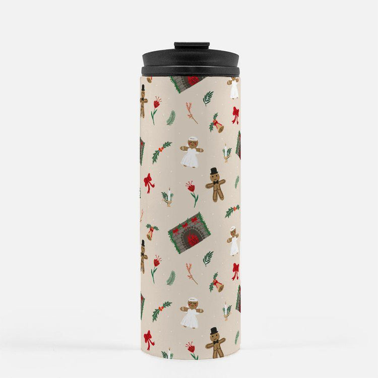 Christmas Wedding Gingerbread Bride and Groom Thermal Tumbler 16 oz. - Bride to Be Gift - Wedding Vendor by Oaklynn Lane