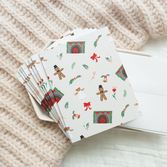 Christmas Gingerbread Bride and Groom Wedding Thank You, Congratulations and Greeting Note cards (8, 16, or 24 pcs)