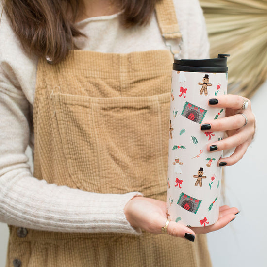 Christmas Wedding Gingerbread Bride and Groom Thermal Tumbler 16 oz. - Bride to Be Gift - Wedding Vendor