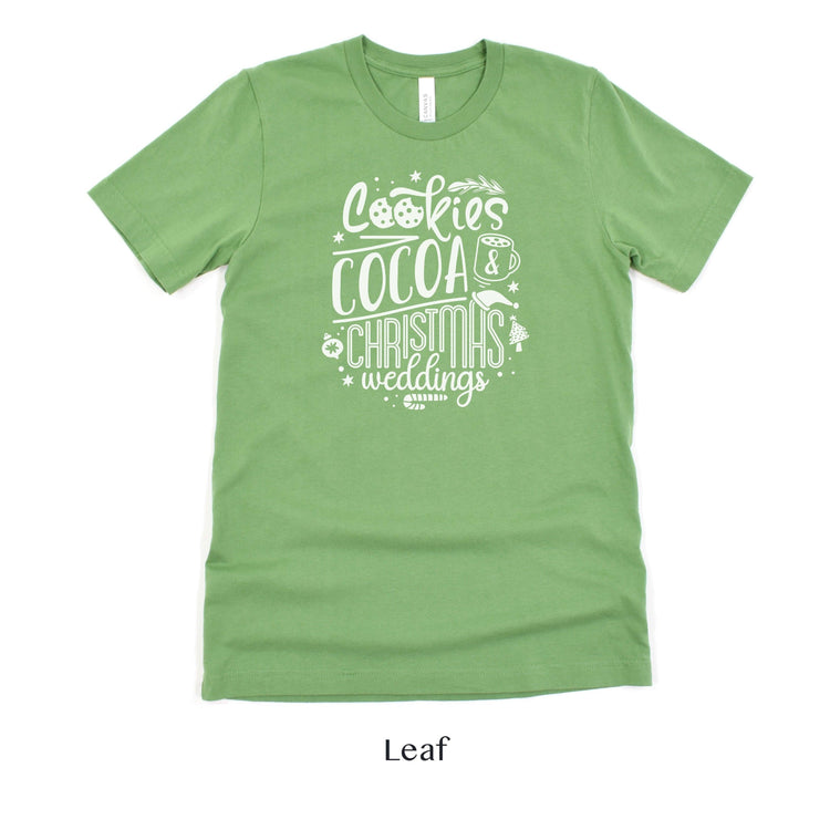 Cookies, Cocoa and Christmas Weddings - Wedding Vendor Baker Unisex t-shirt - Christmas Bride to Be by Oaklynn Lane