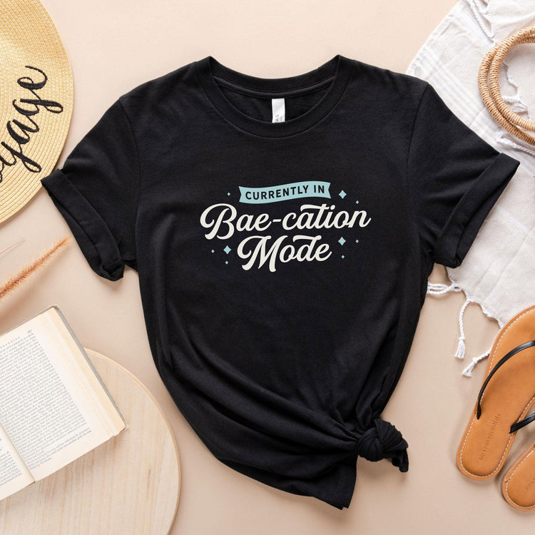 Currently in Bae-cation Mode - Honeymoon Short-Sleeve Tee - Plus Sizes Available by Oaklynn Lane