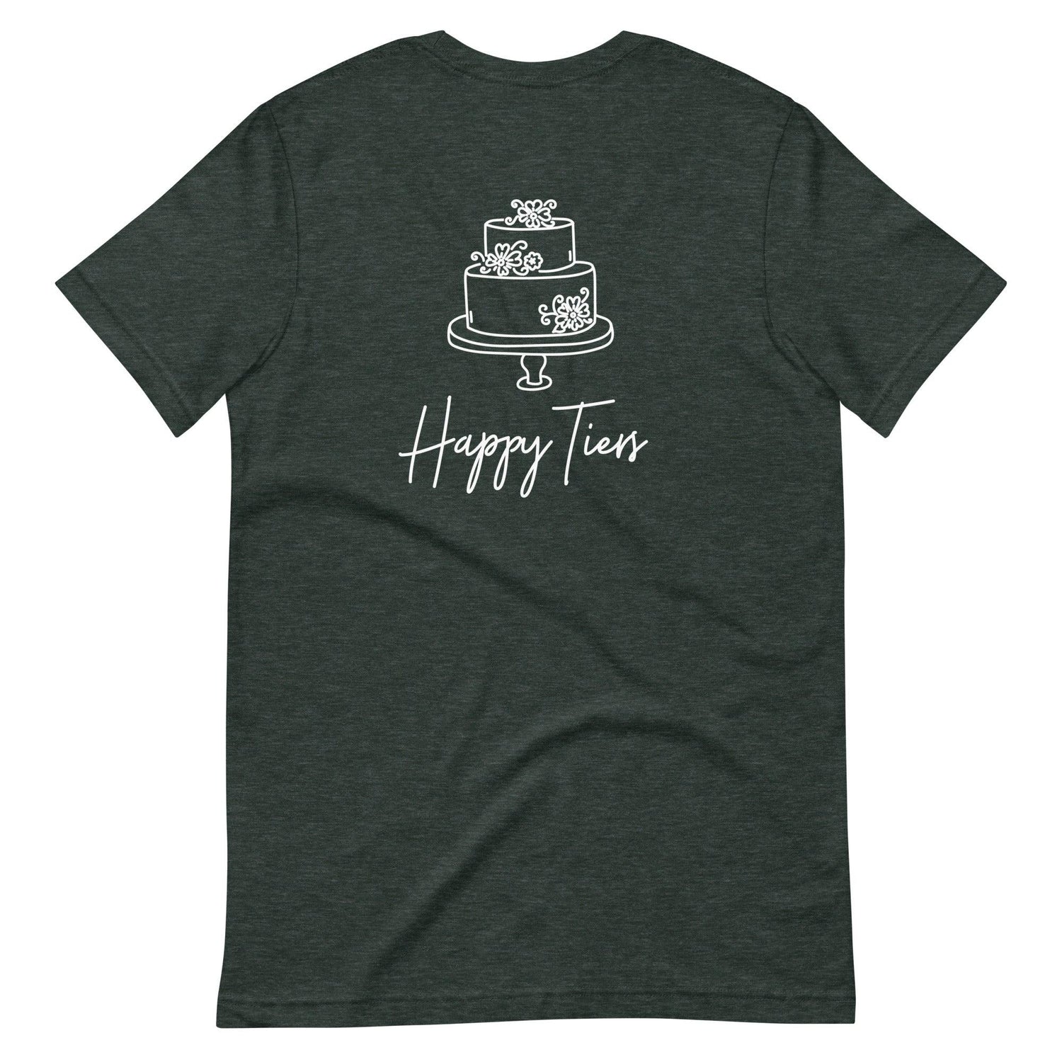 Custom Logo Happy Tiers Bakery and Cake Baker Customizable Unisex t-shirt by Oaklynn Lane