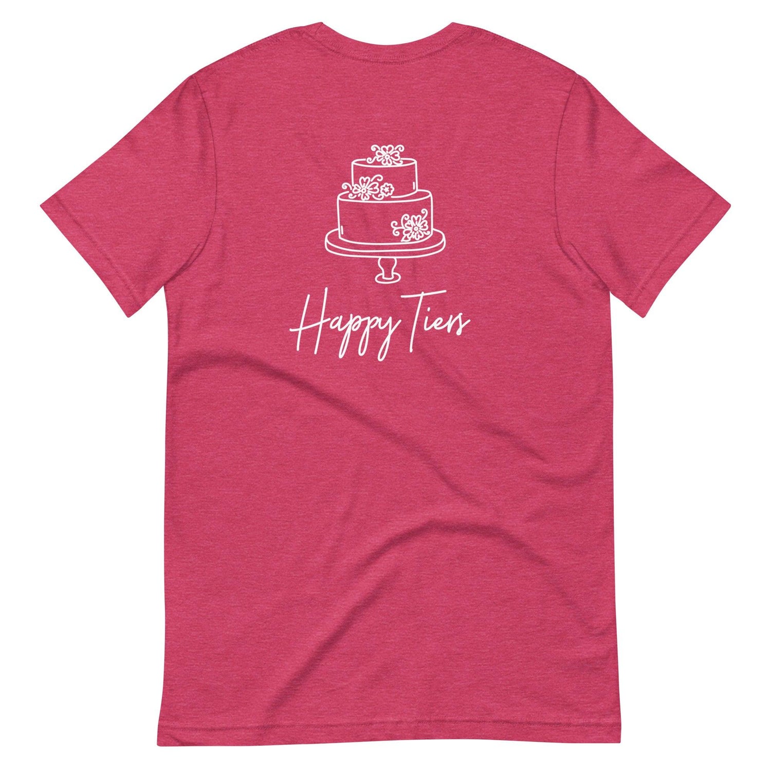 Custom Logo Happy Tiers Bakery and Cake Baker Customizable Unisex t-shirt by Oaklynn Lane