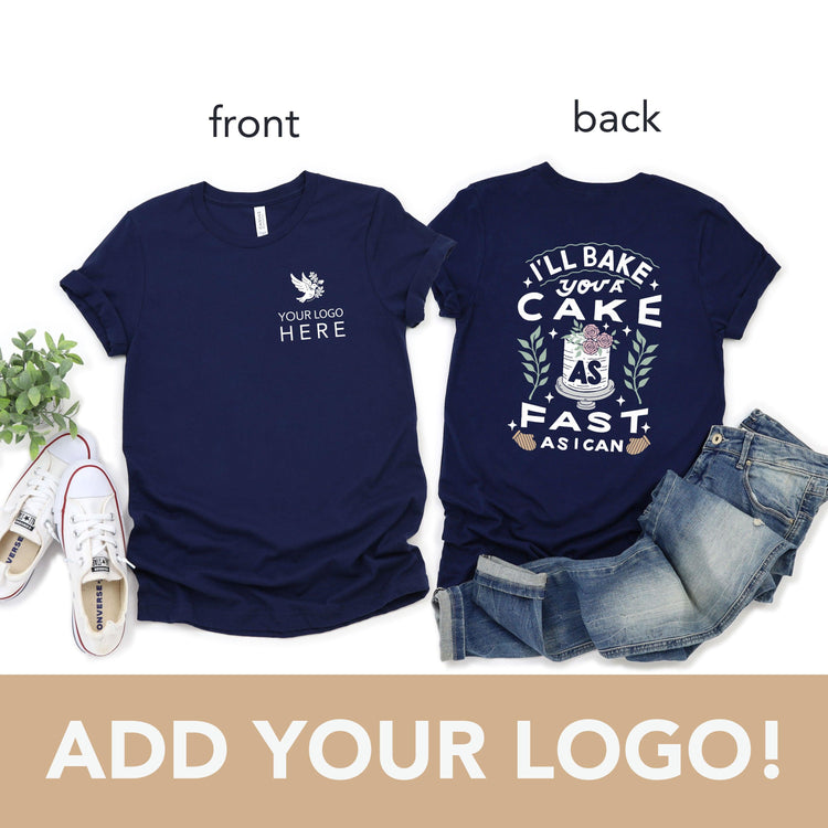 Custom Logo I'll Bake You a Cake Baker Tshirt by Oaklynn Lane