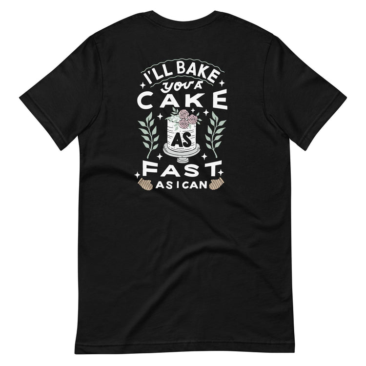 Custom Logo I'll Bake You a Cake Baker Tshirt by Oaklynn Lane