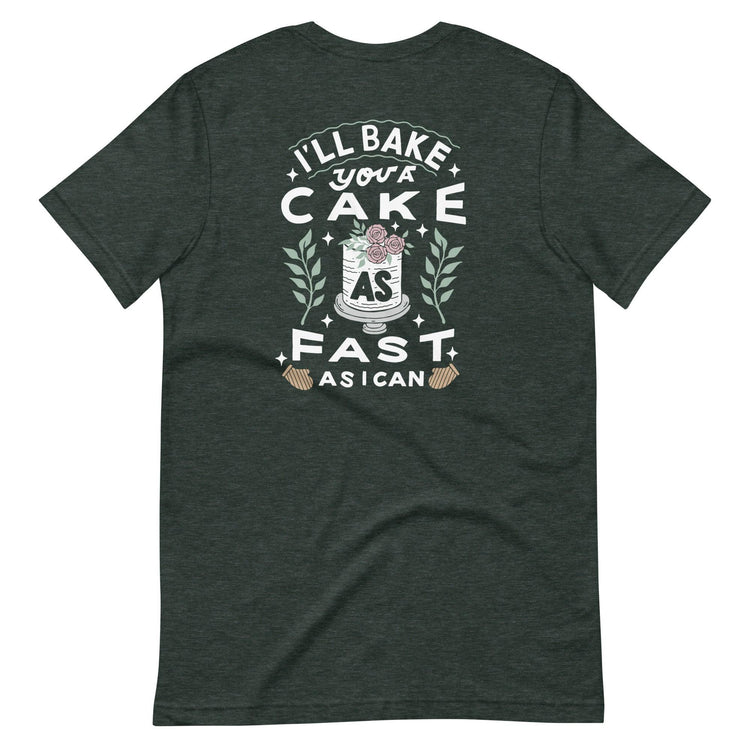 Custom Logo I'll Bake You a Cake Baker Tshirt by Oaklynn Lane