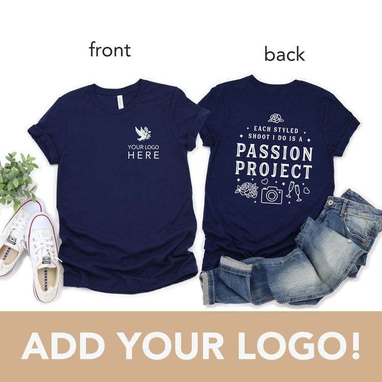 Custom Logo Styled Shoot Shirt for Wedding Vendors and Professionals Unisex t-shirt by Oaklynn Lane