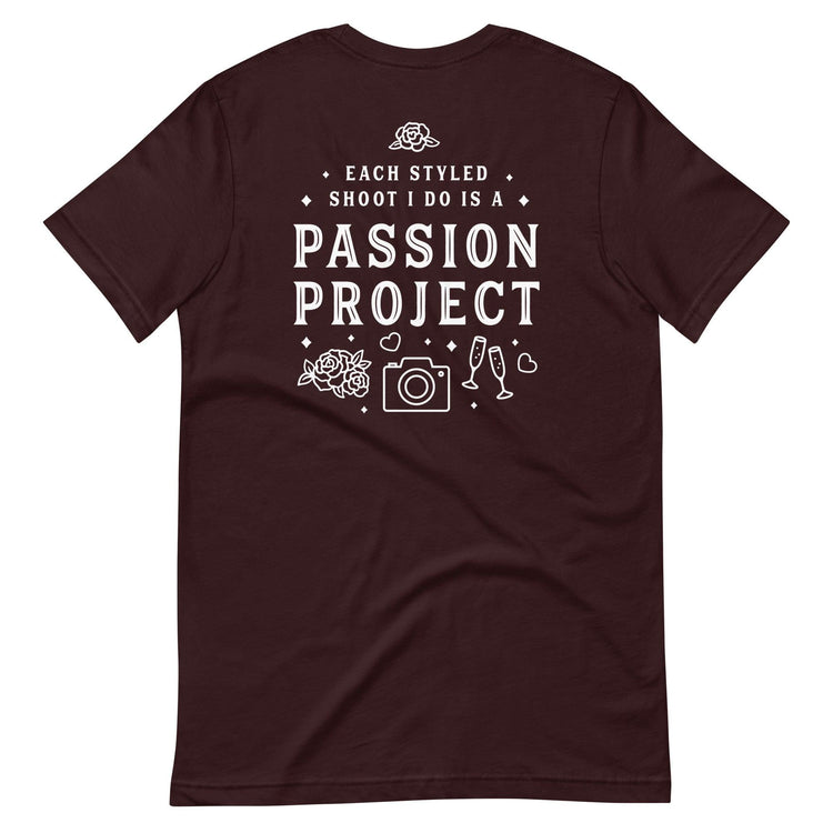 Custom Logo Styled Shoot Shirt for Wedding Vendors and Professionals Unisex t-shirt by Oaklynn Lane