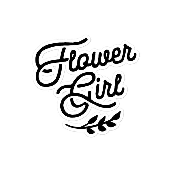 Flower Girl Bubble-free Proposal Box Sticker by Oaklynn Lane