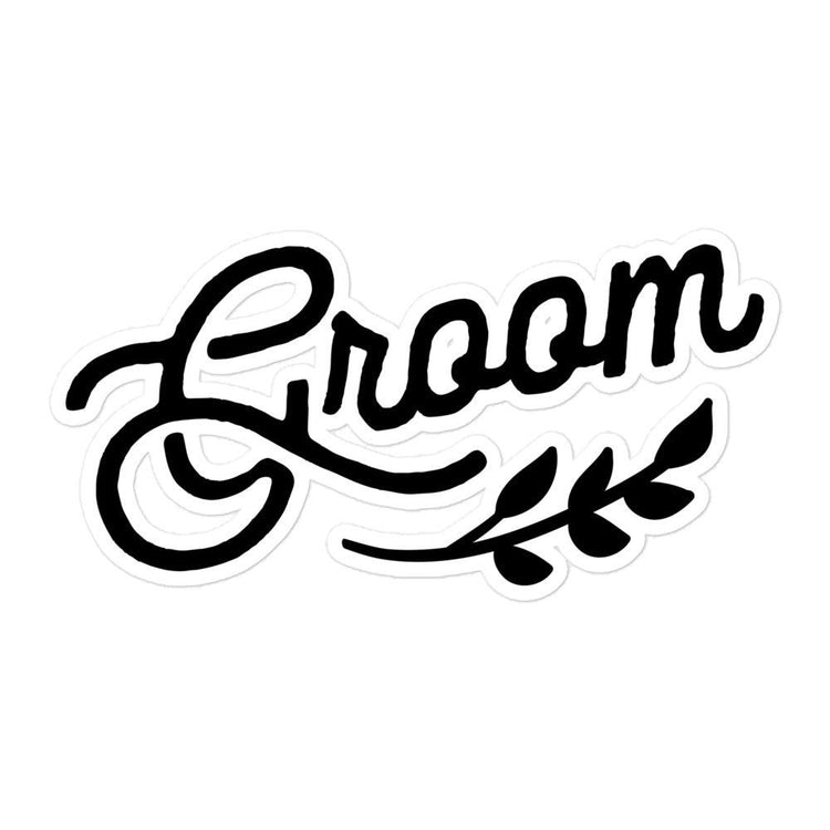 Groom Bubble-free Sticker by Oaklynn Lane