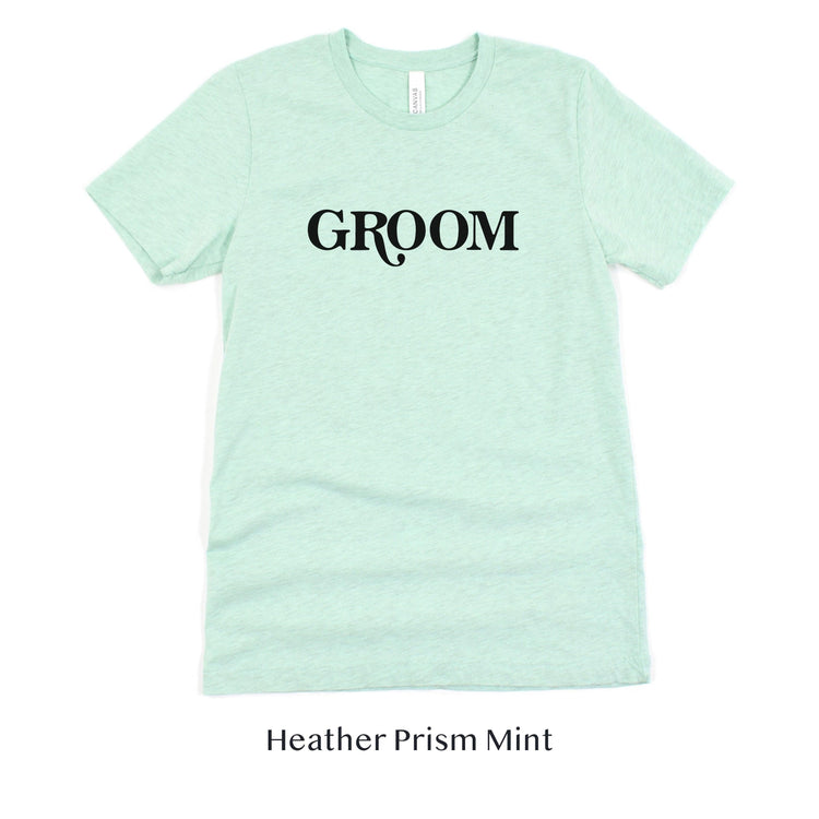 Groom Retro Short-sleeve Tee by Oaklynn Lane