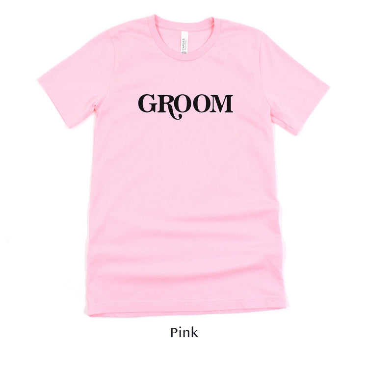Groom Retro Short-sleeve Tee by Oaklynn Lane
